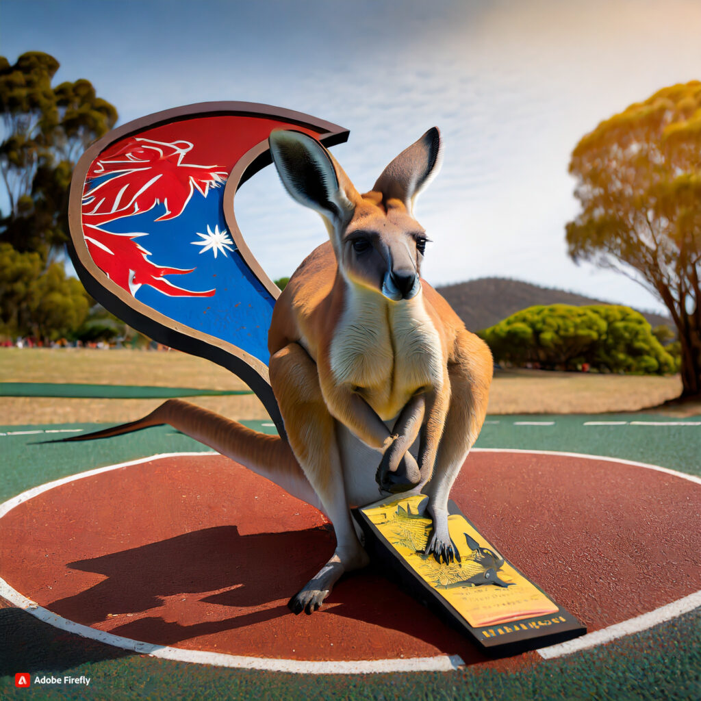 kangaroo symbolism in Australian art, sports, or as national emblems